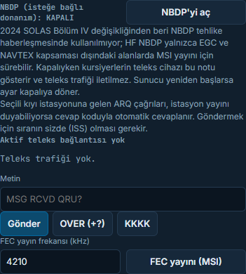 Teleks sekmesi